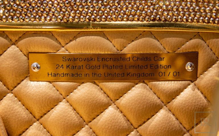 Childs Car SWAROVSKI Encrusted 24K Gold Plated   for sale For Super Rich