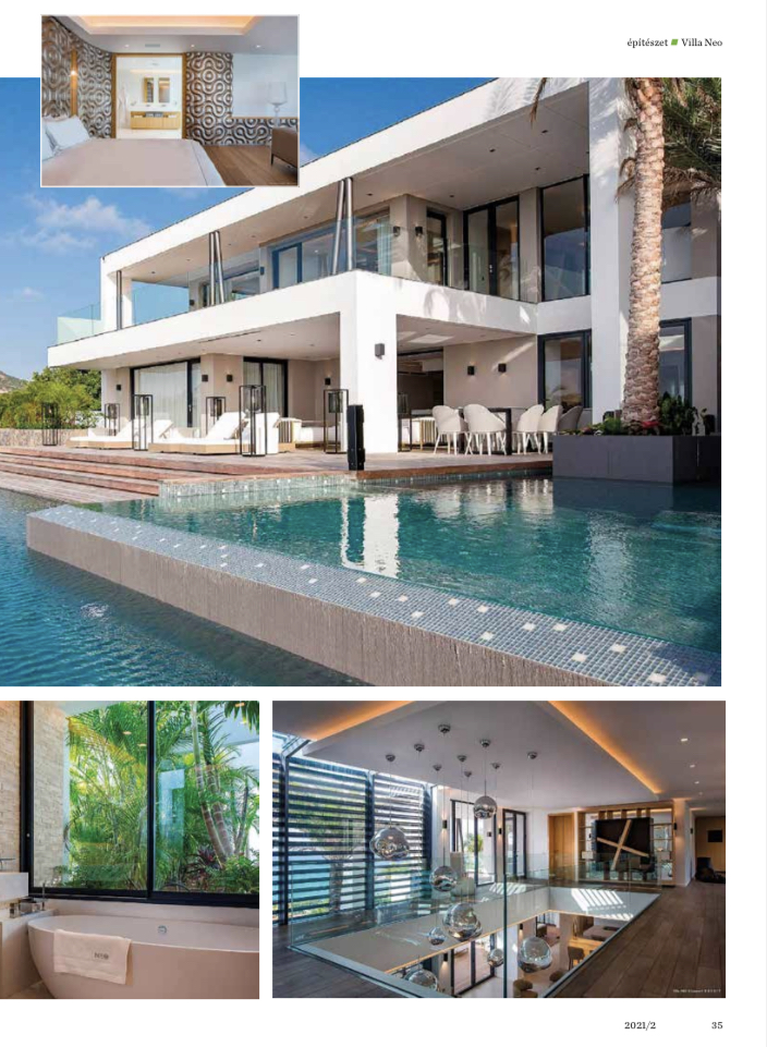 February 2021 - Publication forsuperrich.website "Rental Villa NEO" with our partner media Luxury Magazine Hungary